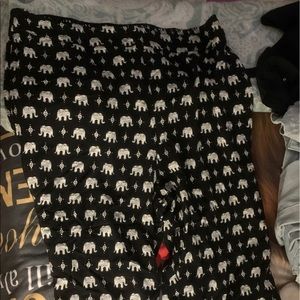 Elephant Print Plus Size Pants